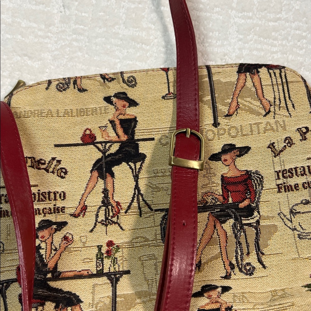 Signare Tapestry Rendezvous crossbody tapestry and leather bag - Picture 8 of 11